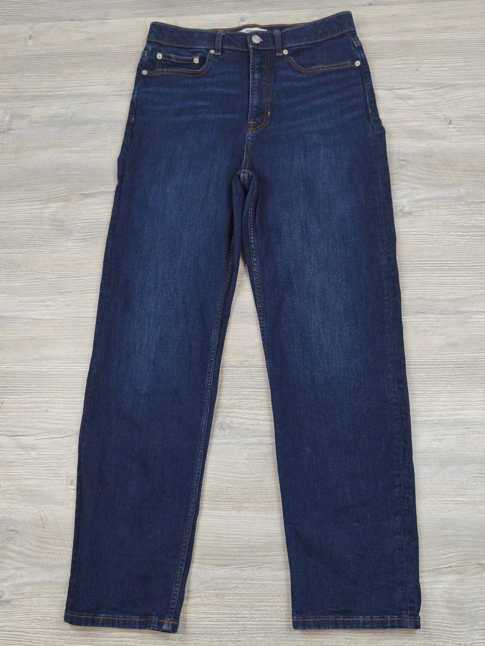 SPANX Womens Size 14 High Rise Straight Leg Denim Jeans Dark Wash Stretch 21271T